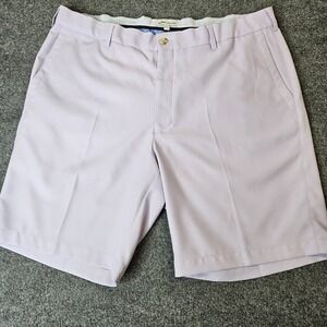 Peter Millar Men's Golf Shorts‎ Size 38 Lavender Travel Stretch Comfort